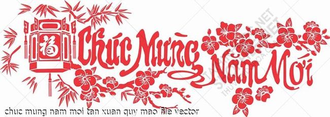 chuc mung nam moi tan xuan quy mao file vector